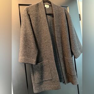 Wilfred Dark Charcoal Open Cardigan with Patch Pockets